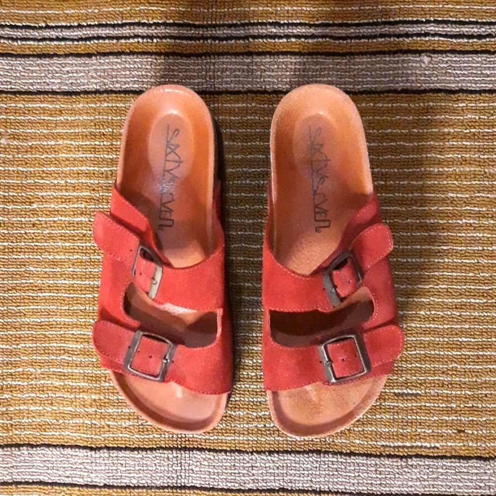Anthropologie Sixtyseven Leather Platform Slippers
